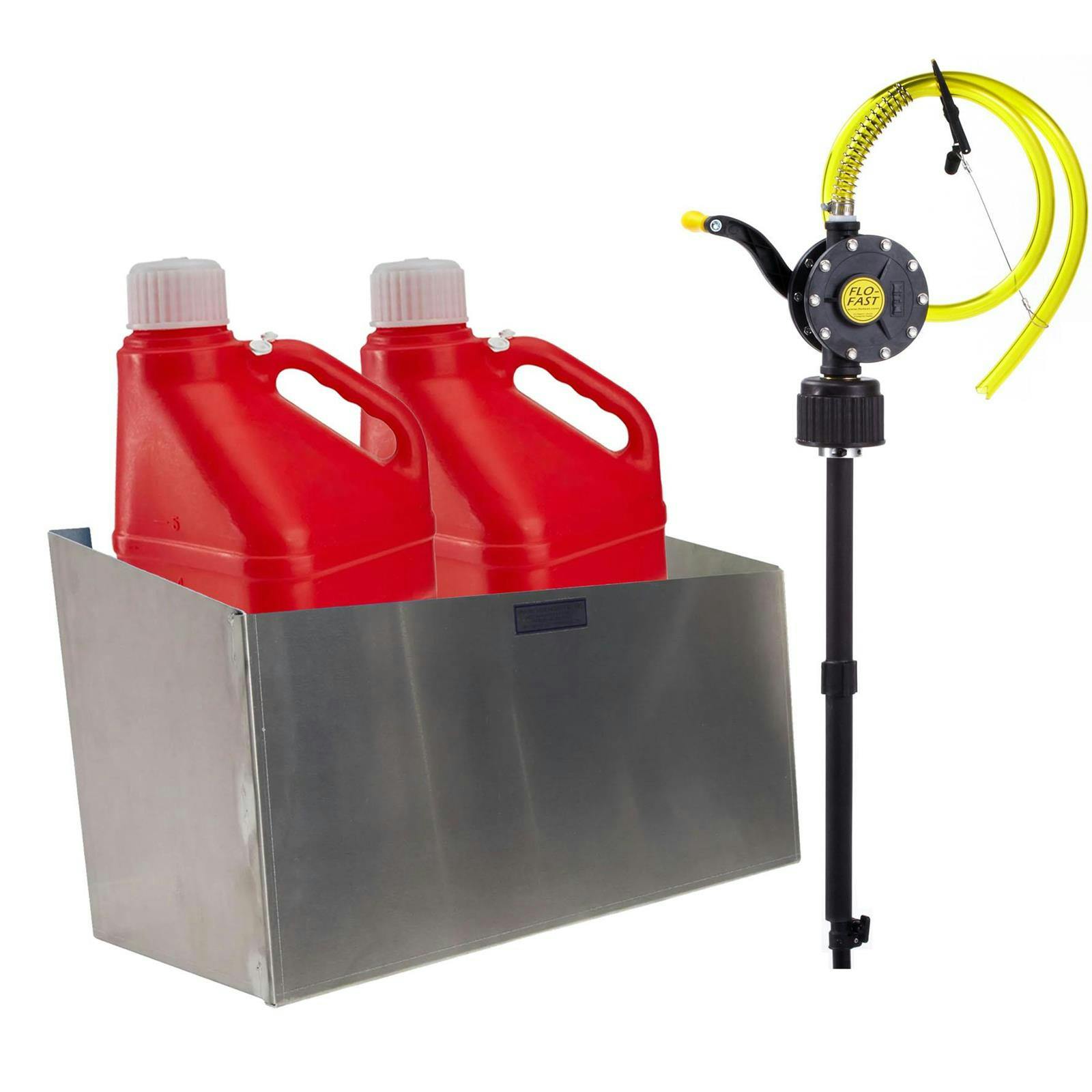 Flo-Fast 5 Gallon Pump System with Utility Jugs and Storage Rack