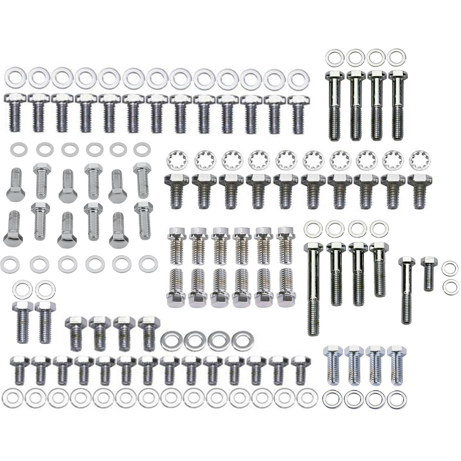 King Chrome Small Block Chevy Deluxe Chrome Engine Hardware Kit