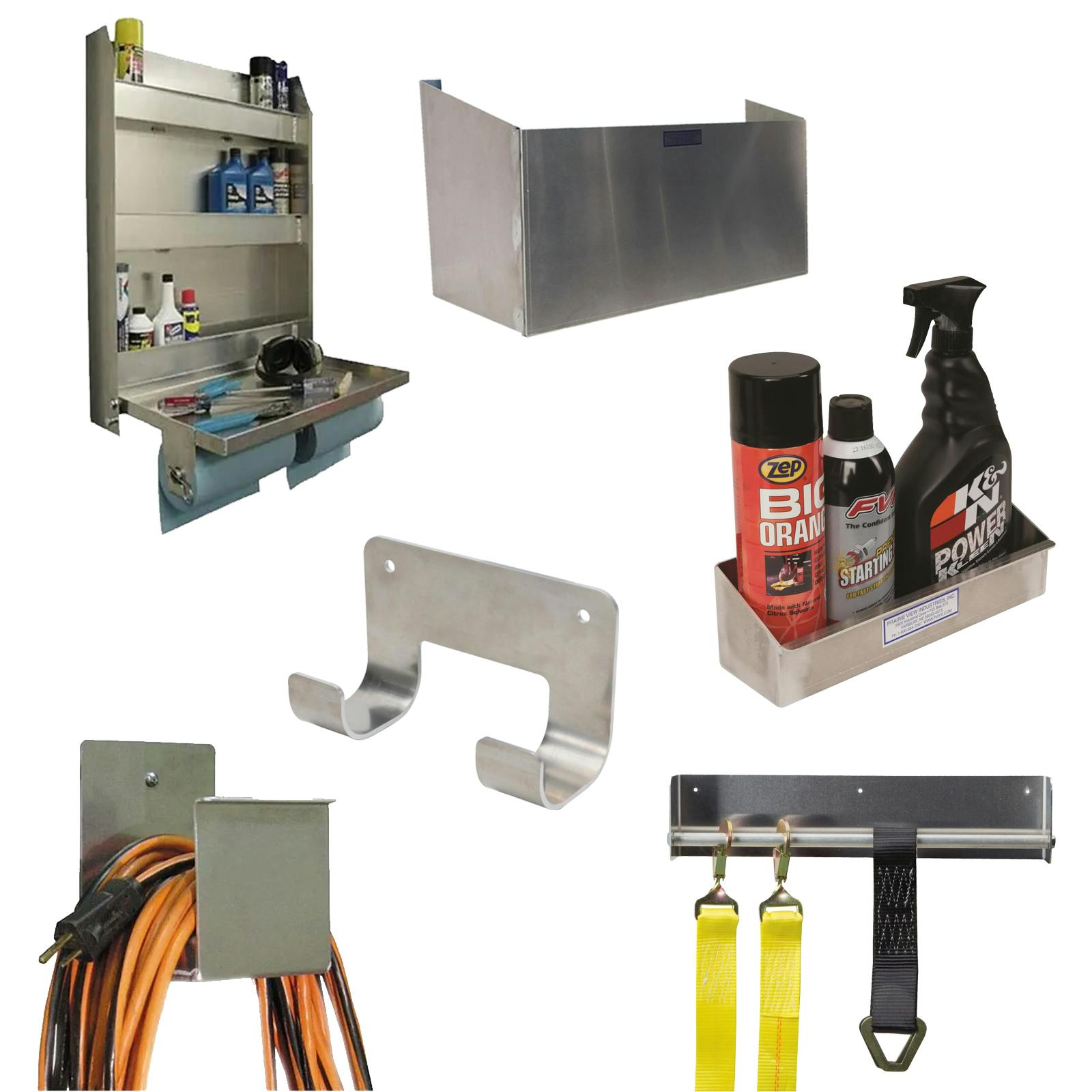 Deluxe Aluminum Trailer and Garage Organizer Kit