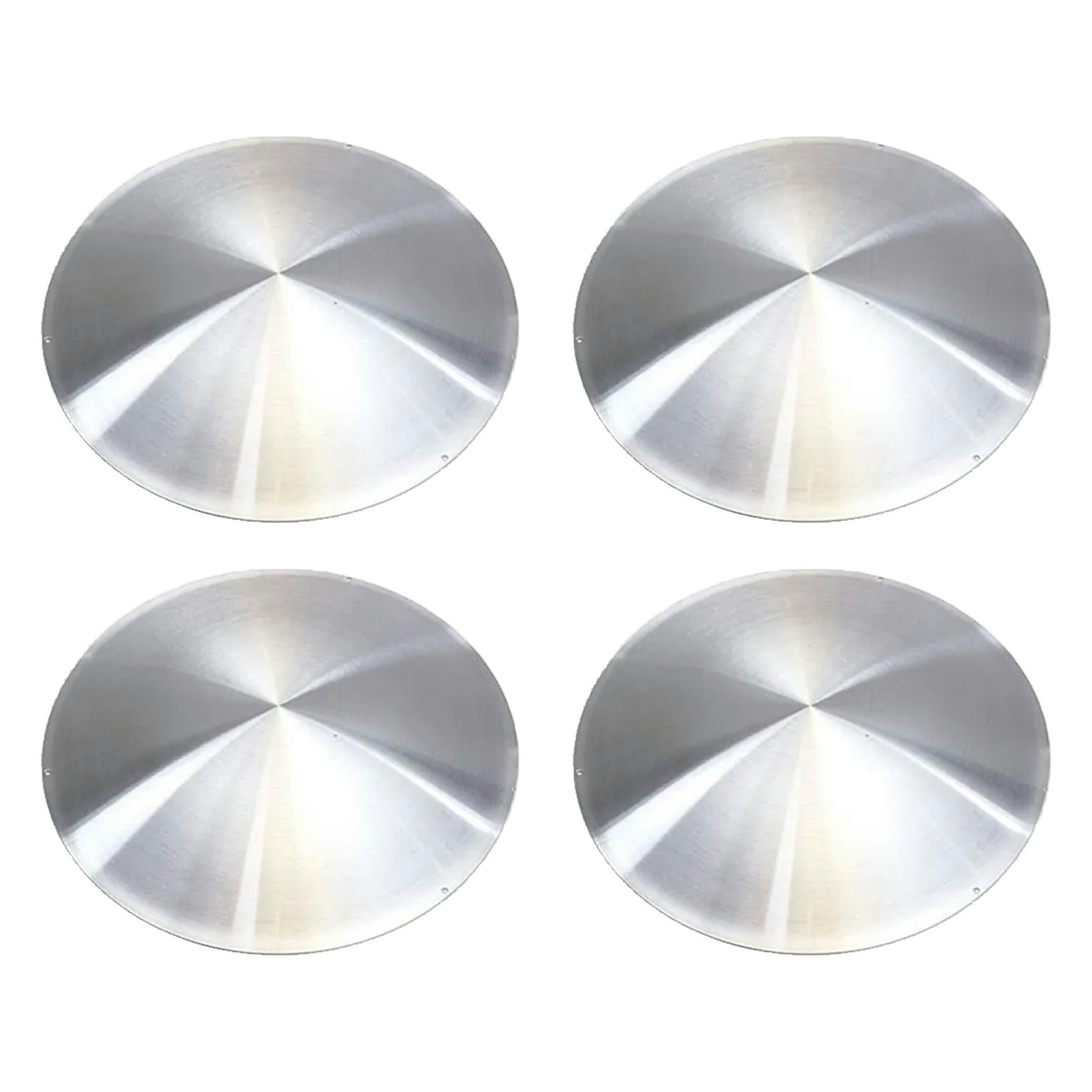 Spun Aluminum Disc 14 Inch Wheel Covers, Set of 4