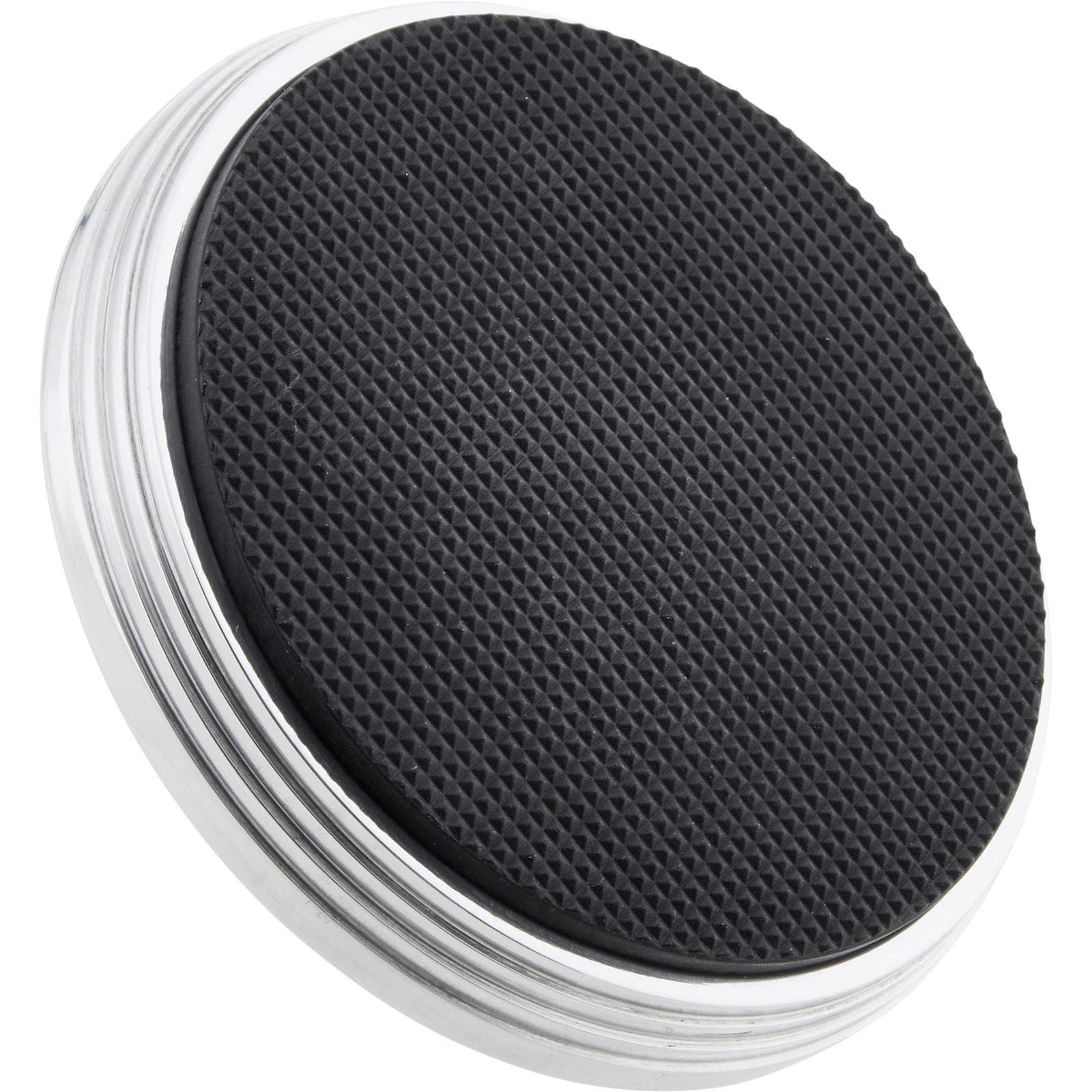 Brake Pedal Pad, Polished Aluminum, Round Rubber