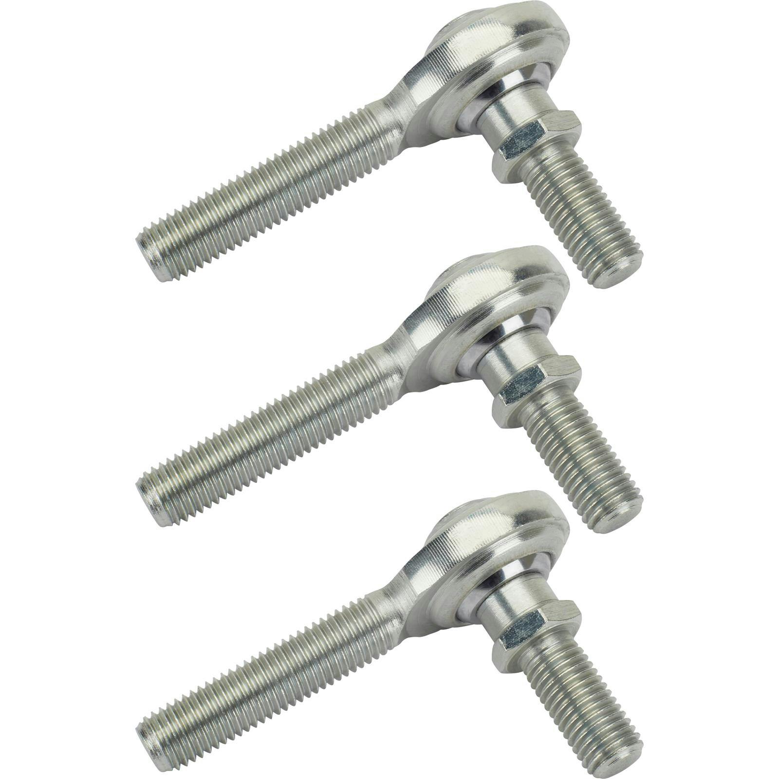 Steel 5/16 Inch LH Male Heim Joint Rod Ends with Stud, 3 Pack