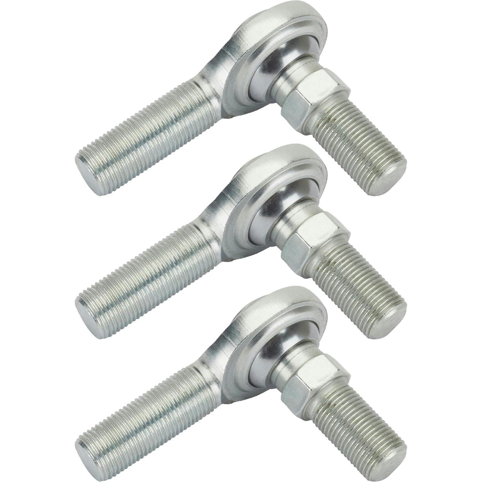 Steel 5/8 Inch LH Male Heim Joint Rod Ends with Stud, 3 Pack
