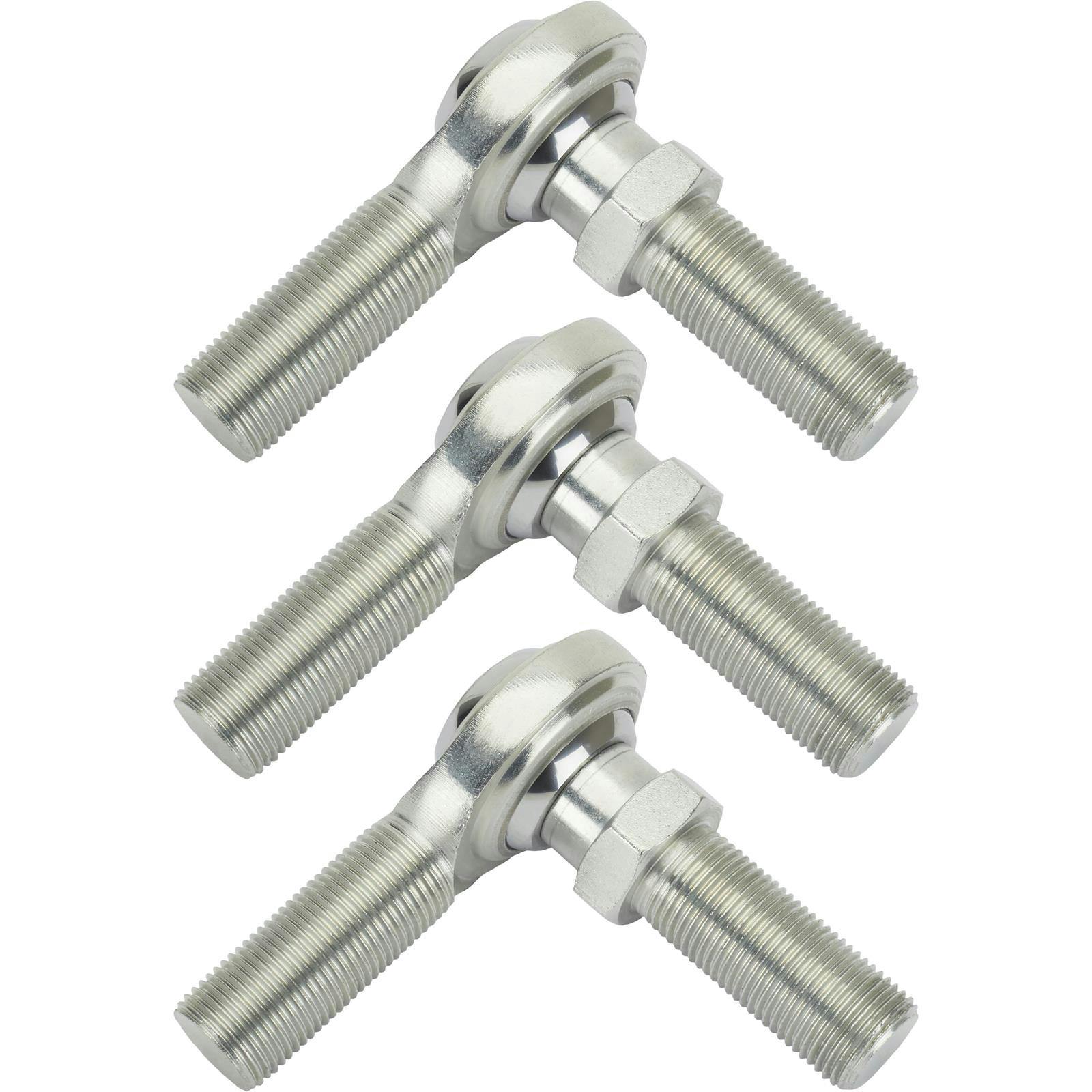 Steel 3/4 Inch LH Male Heim Joint Rod Ends with Stud, 3 Pack