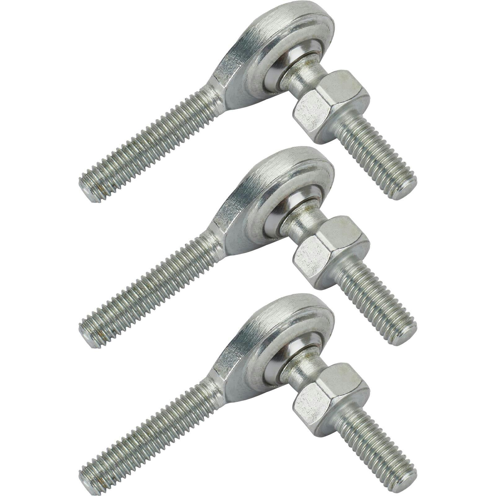 Steel 3/16 Inch RH Male Throttle Linkage Rod Ends w/ Stud, 3 Pack