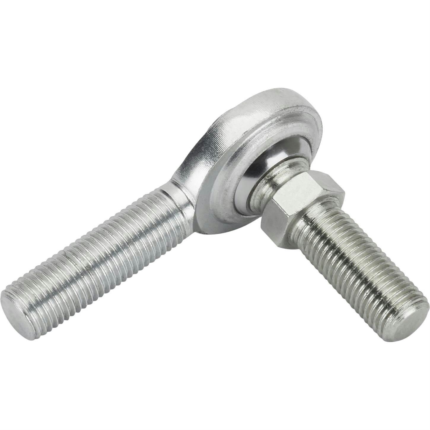 Steel 7/16 Inch RH Male Heim Joint Rod Ends with Stud, 3 Pack