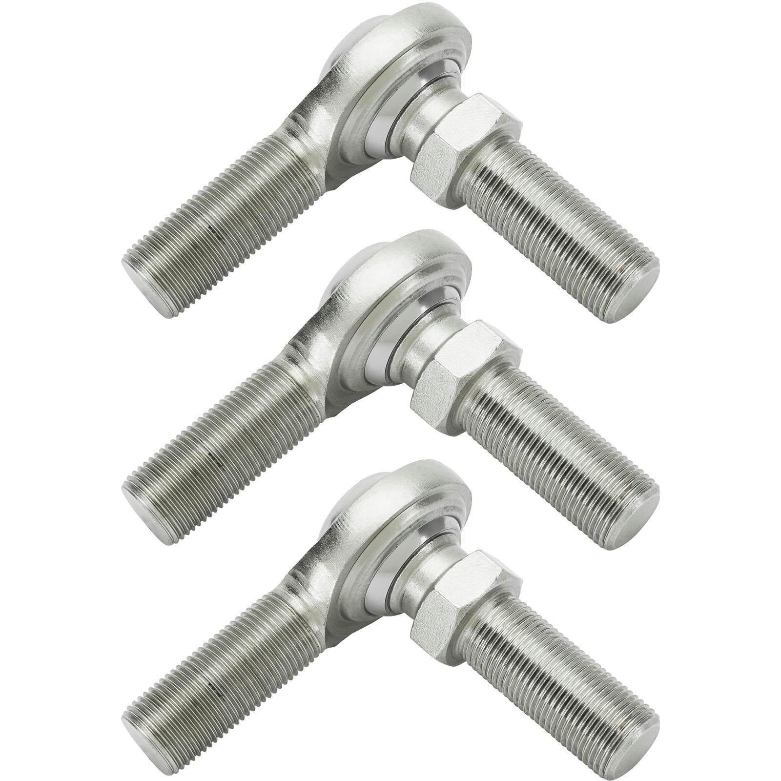 Steel 3/4 Inch RH Male Heim Joint Rod Ends with Stud, 3 Pack
