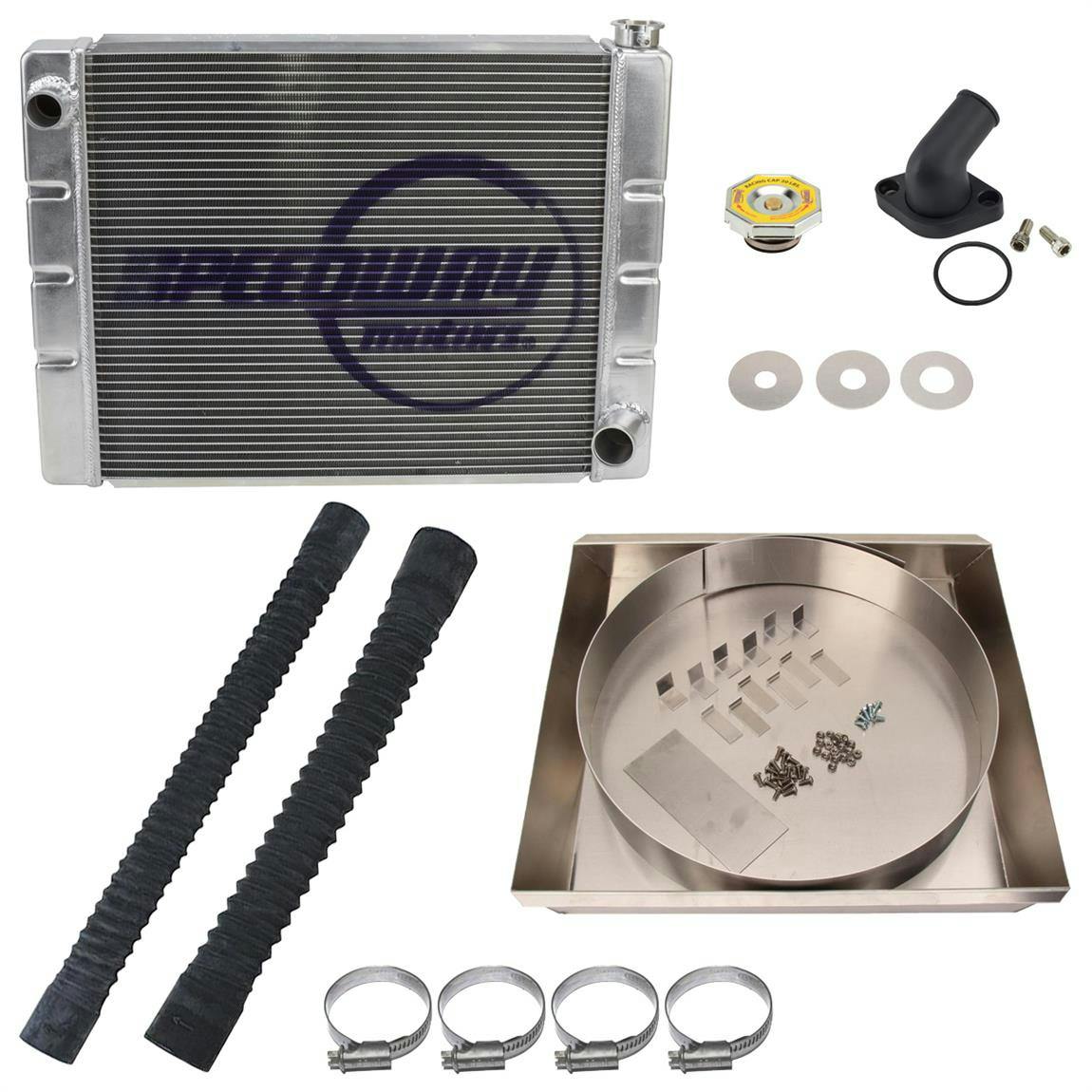 Speedway Modified Radiator & Fan Shroud Kit, 26 Inch, Single Pass