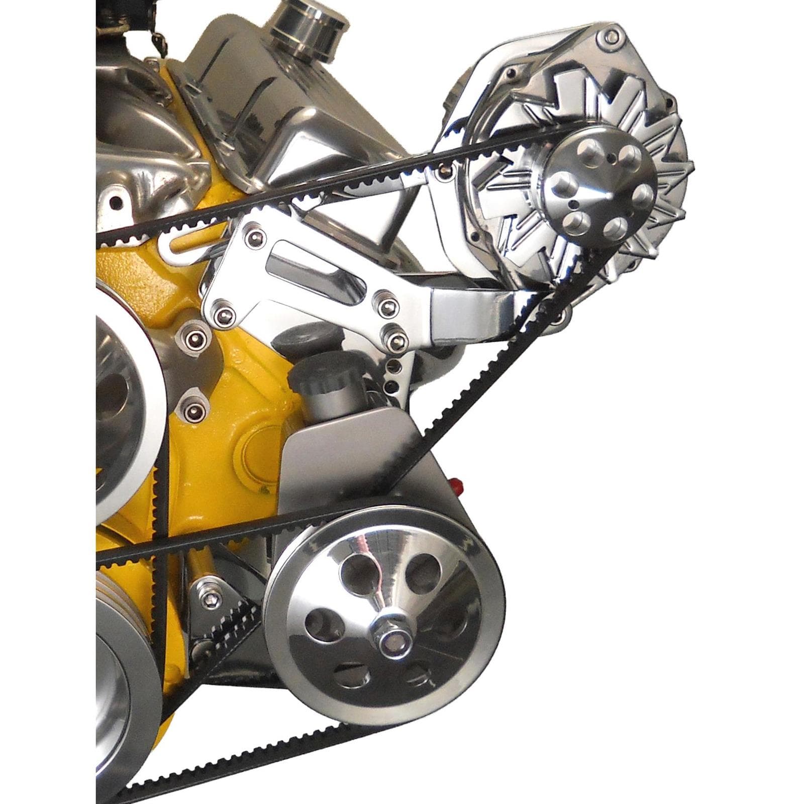 Bills Hot Rod Co. SBC P/S and Alt. Brackets, Side, Short, Black