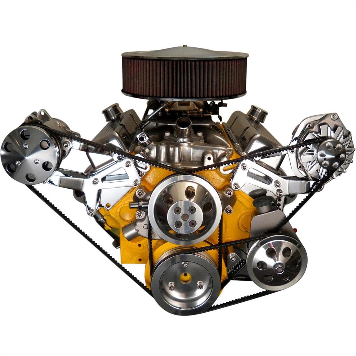 Bills Hot Rod Co. SBC P/S, Alt., and A/C Brackets, Side, Black