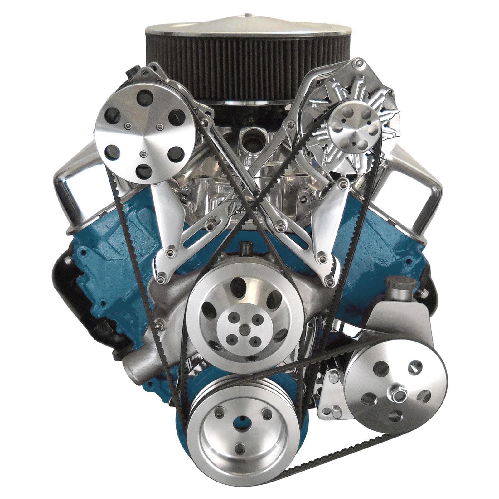 Bills Hot Rod Co. BBC A/C, P/S, and Alternator Brackets, Chrome