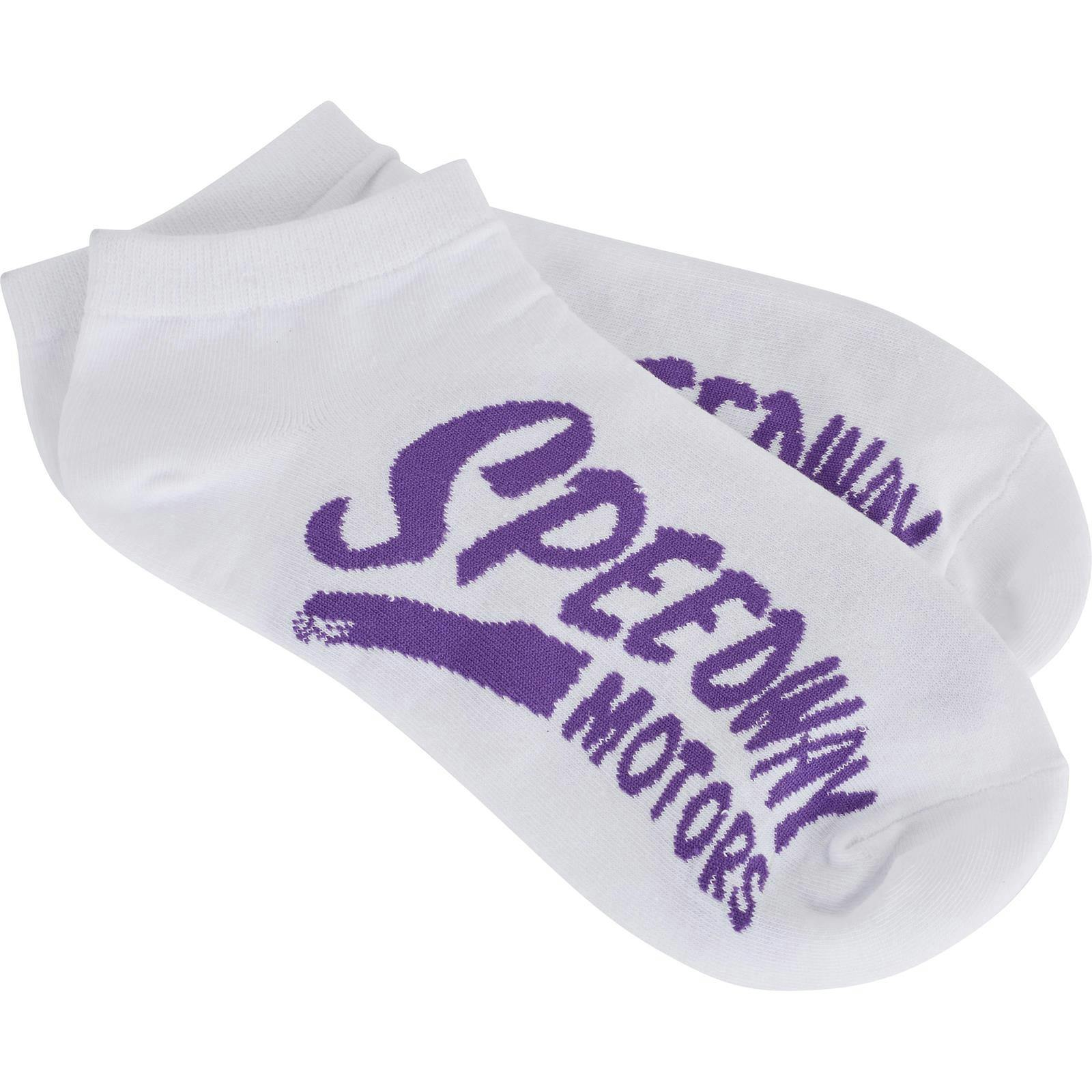 Speedway Motors Purple Lettering Comfort Fit Ankle Socks