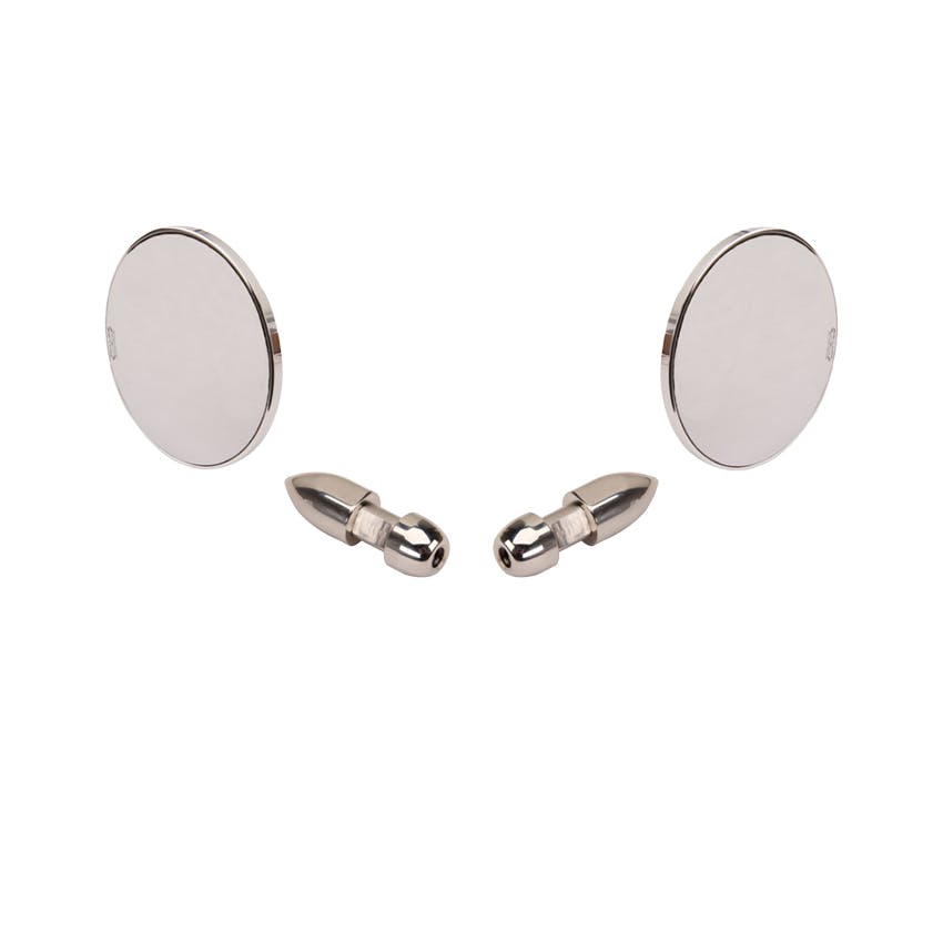 Hagan Fattie 4 Inch Round Rear-View Mirrors with Bullet Adapters