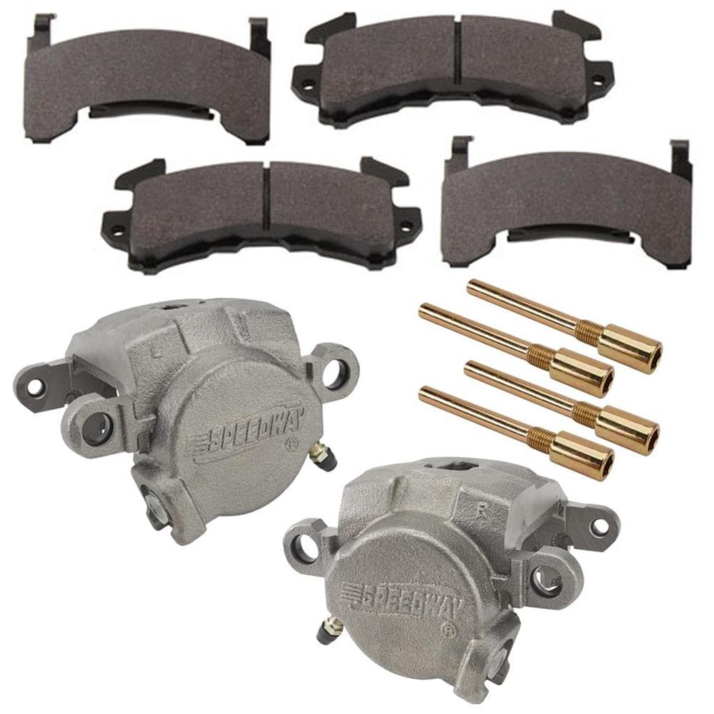 78-88 GM Metric Loaded Brake Caliper Kit w/D154 Hawk Black Pads