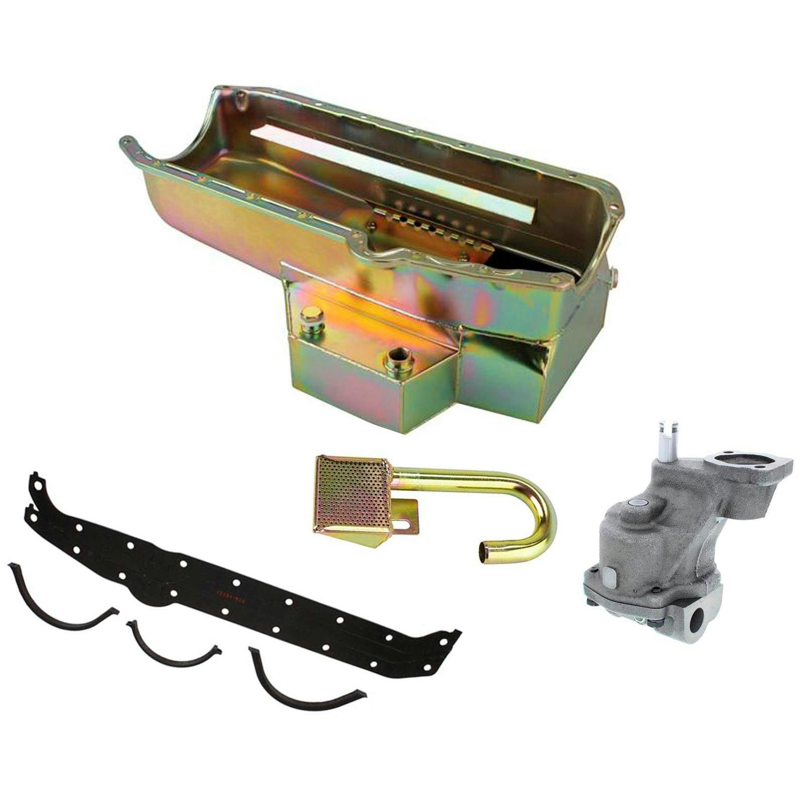 Champ Style Oil Pan w/High Volume Oil Pump/Pickup Kit, 57-79 SBC