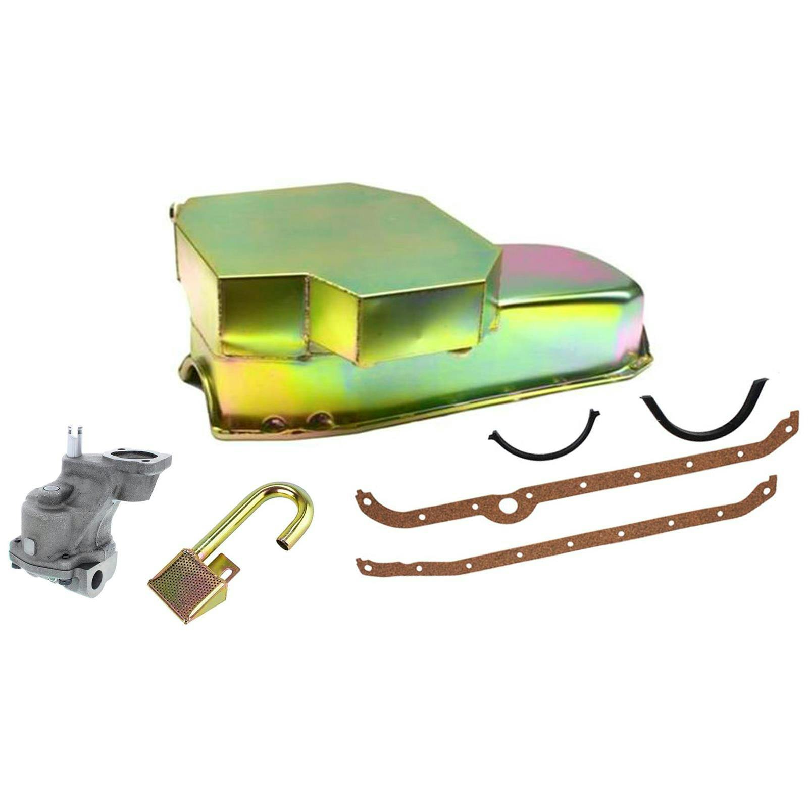 Champ Style Oil Pan w/High Volume Oil Pump/Pickup Kit, 80-85 SBC