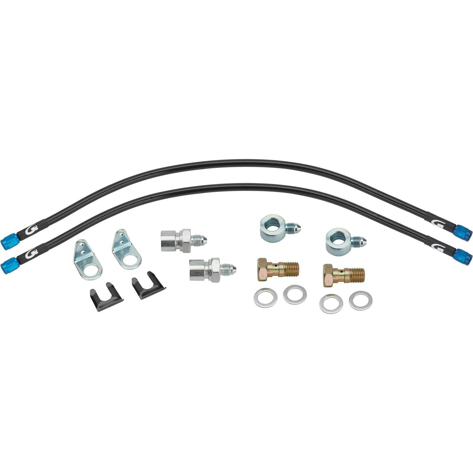 18 Inch Kevlar -3AN Brake Line Kit, 7/16 Inch x 20, 3/8-24 IFF