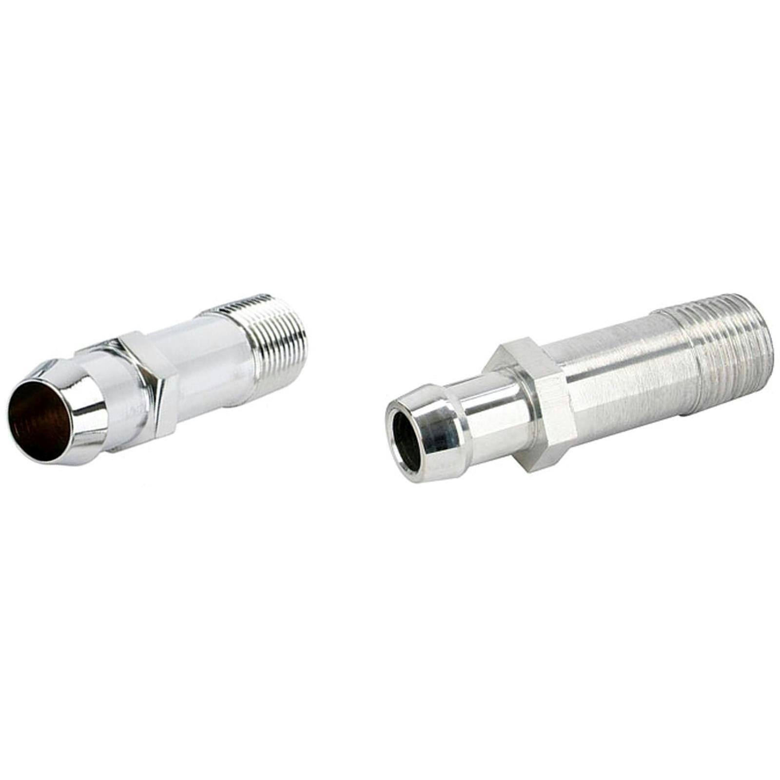 Chrome/Alum. Long Heater Hose Fitting Kit, 3/4 and 5/8 Inch Hose