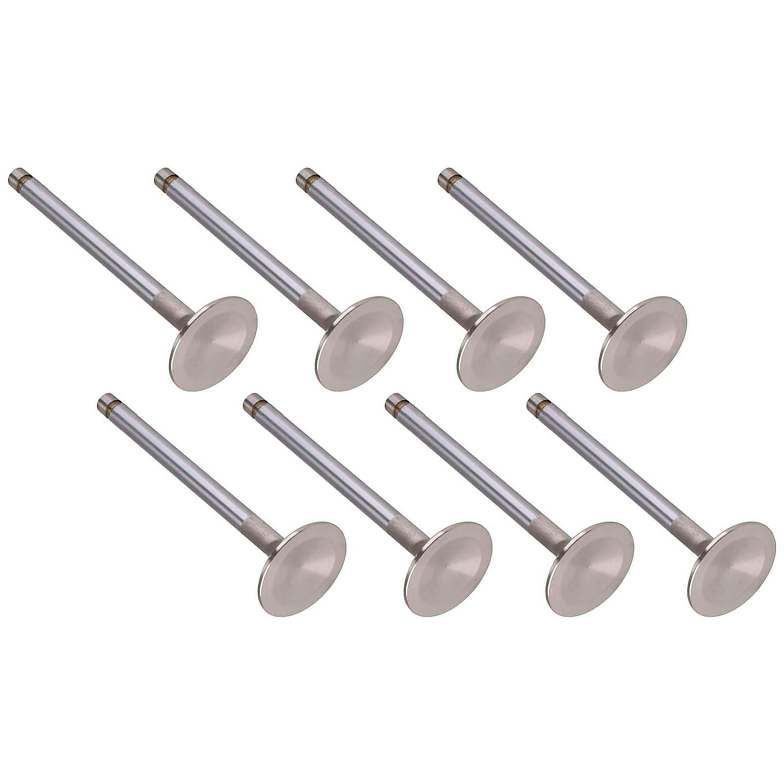 Super Duty Steel Exhaust Valves, 1.50 Inch, Std. Length, Set of 8