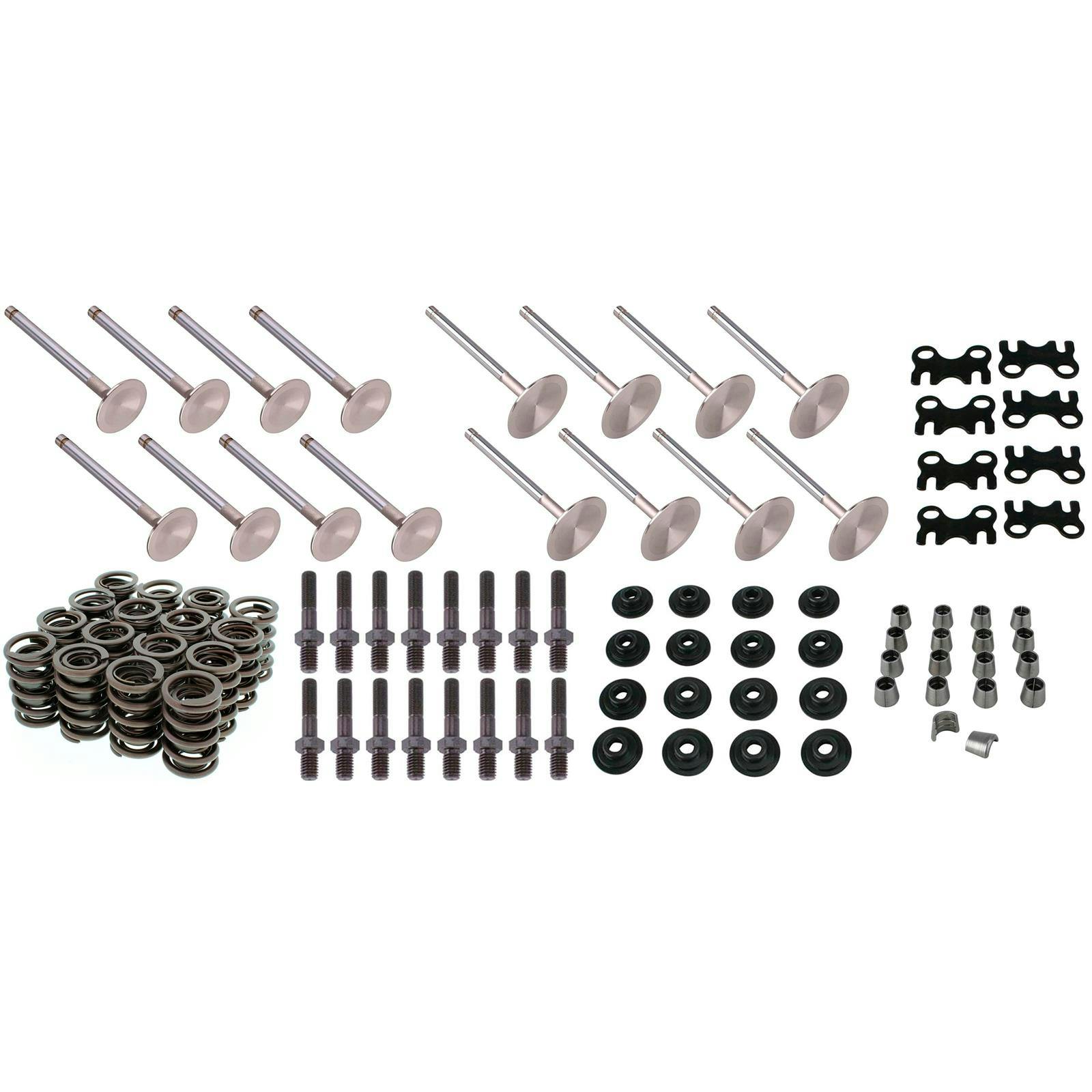 SD-SS Cylinder Head Valve Kit, 2.02/1.60-Prem Locks-1.55-Guides