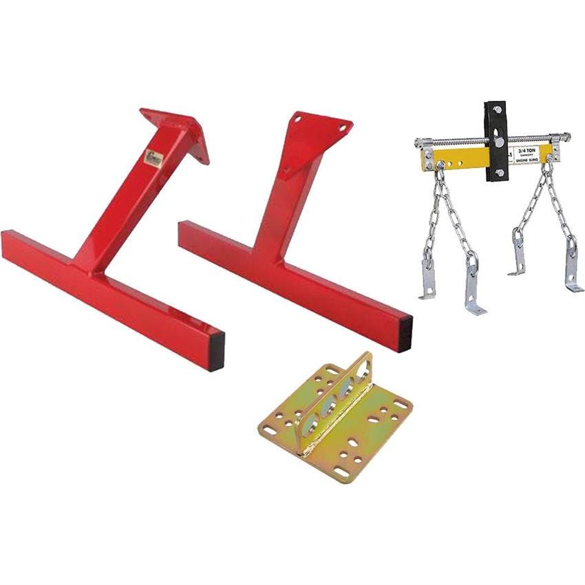 Speedway SBC V8 Engine Storage Stand with Lift Plate, Leveler