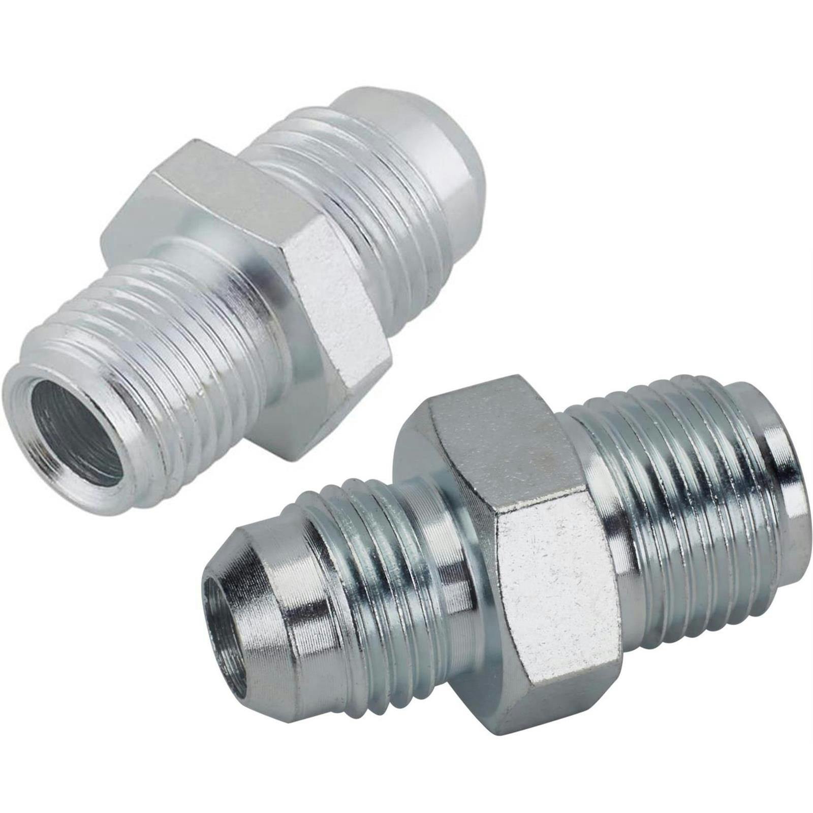 Steel Steering Box Adapter Fittings, 1/2-20 and 5/8-18 to -6 AN