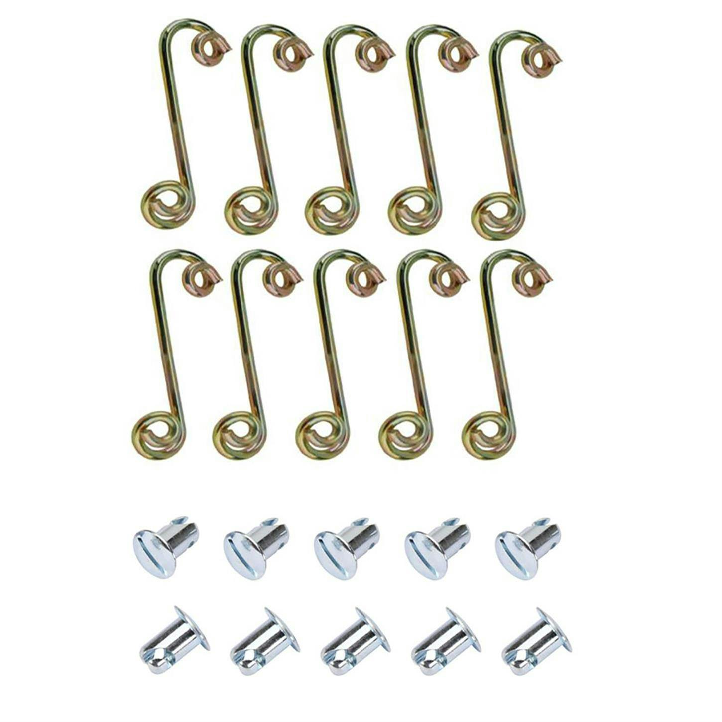 Steel Oval Head Quarter Turn Fasteners and Springs, Pack/10