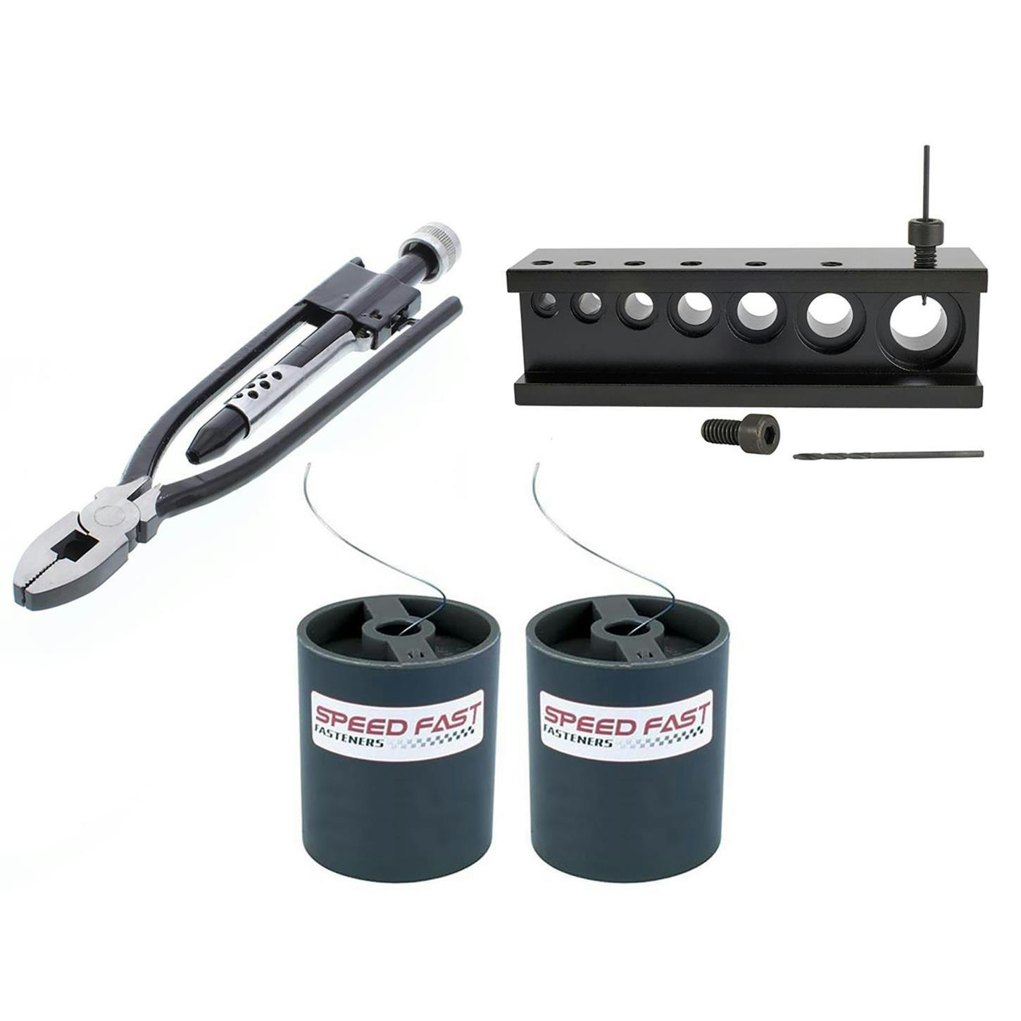 Stainless .025/.032 Safety Wire Kit, Twister Tool, Drill Fixture