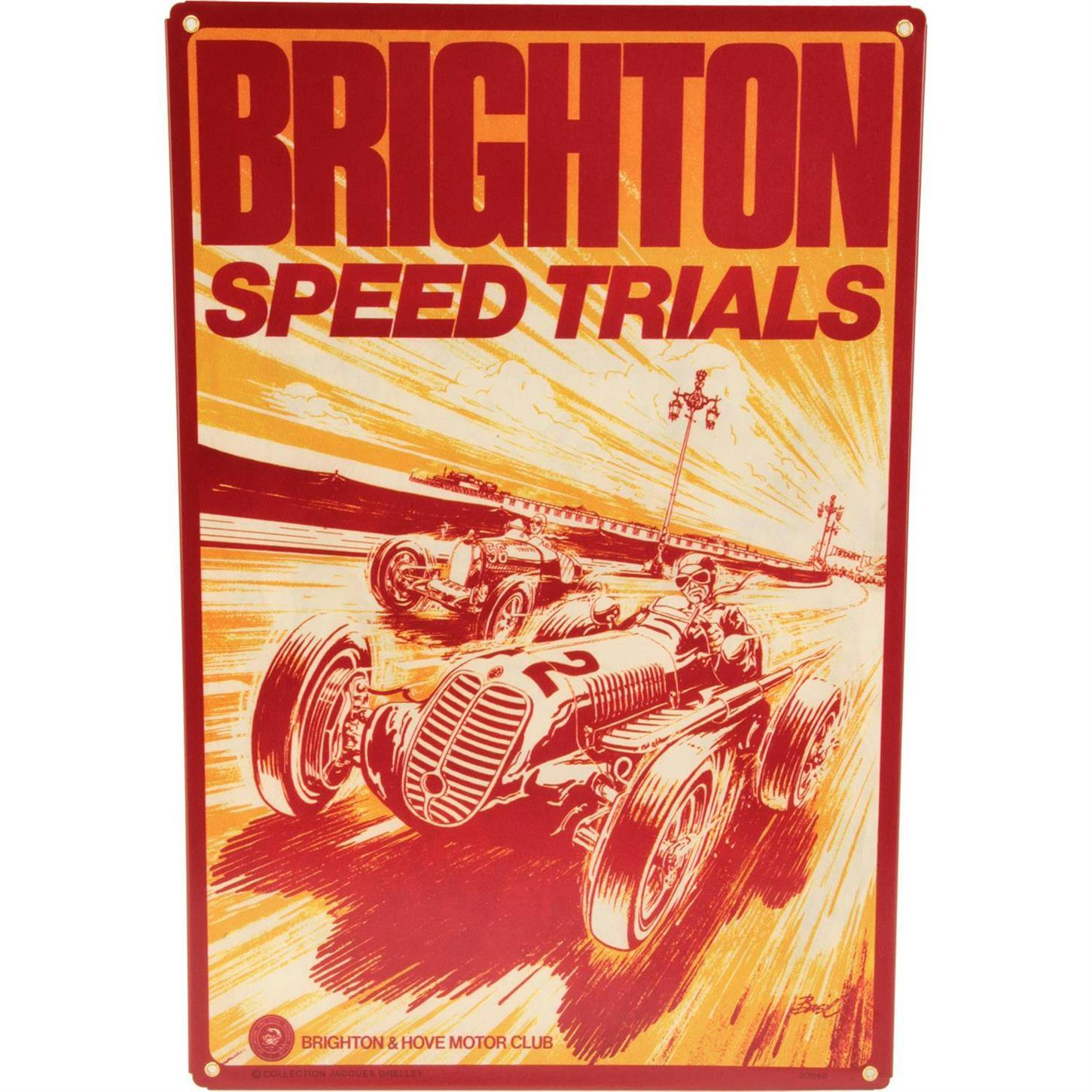 Brighton Speed Trials Race Flyer Tin, 12 x 18 Inch