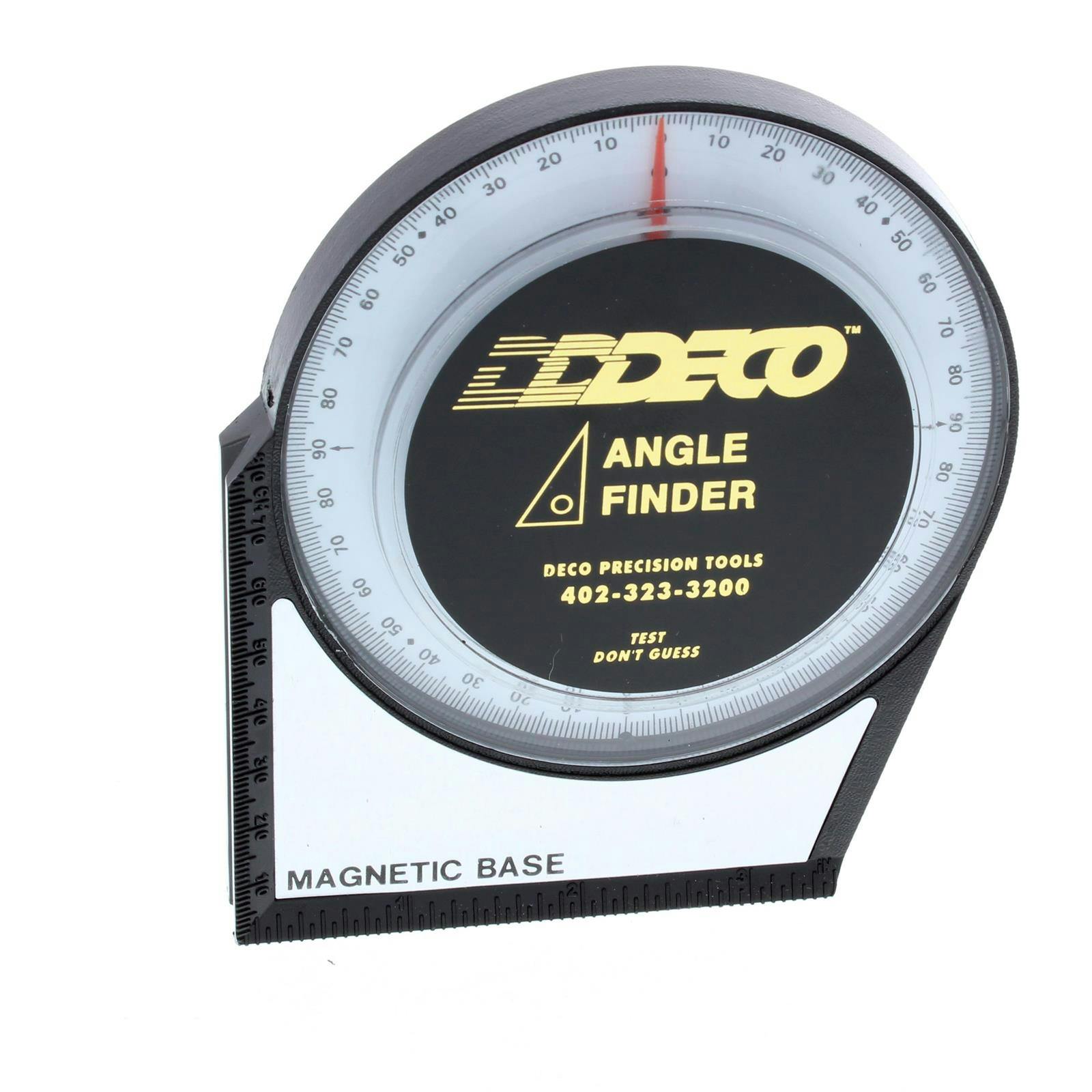 DECO Magnetic Angle Finder Gauge Tool, 4.14 In. Diameter