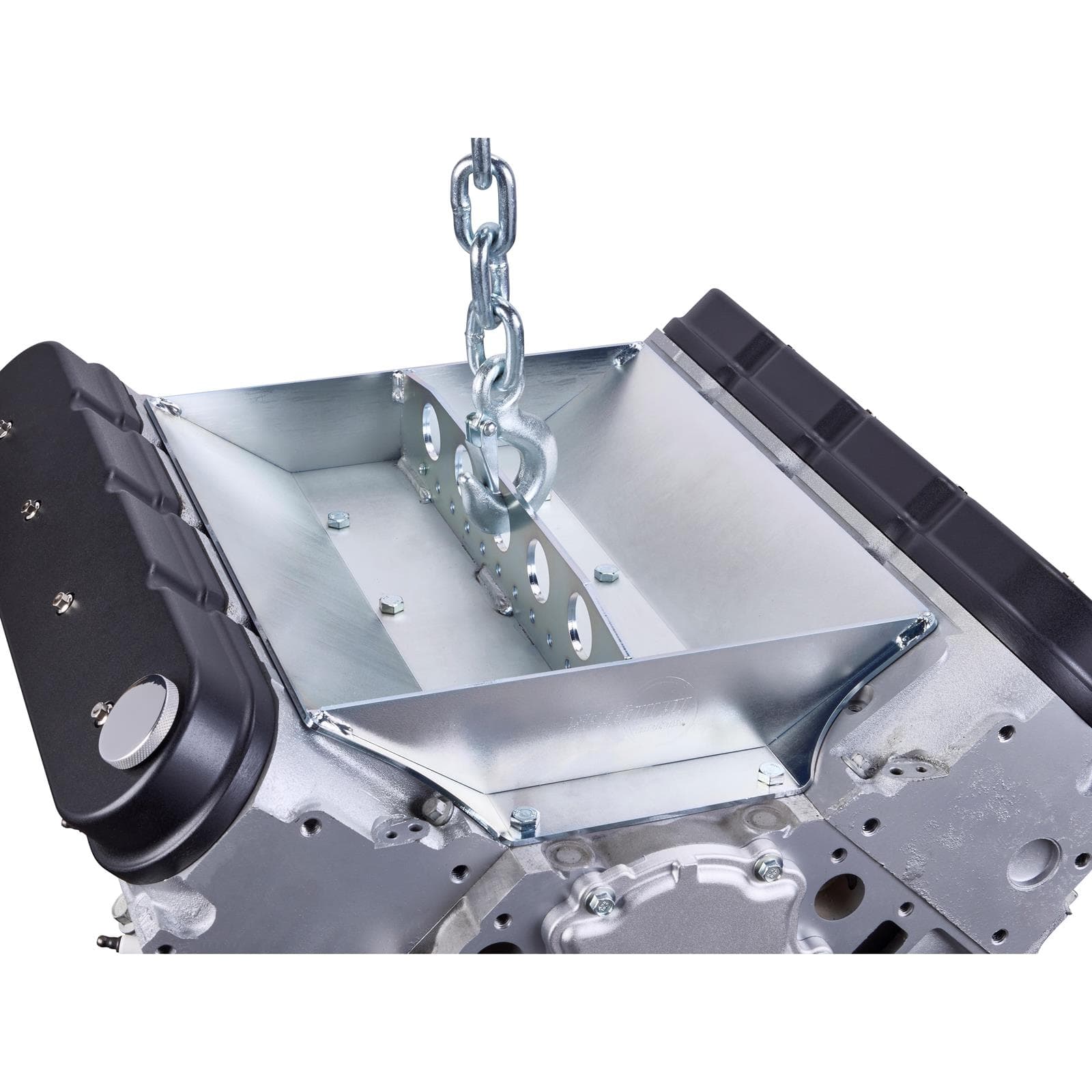 BlockDockâ„¢ Chevy LS Valley Cover Engine Lift Plates for Motor Lifting