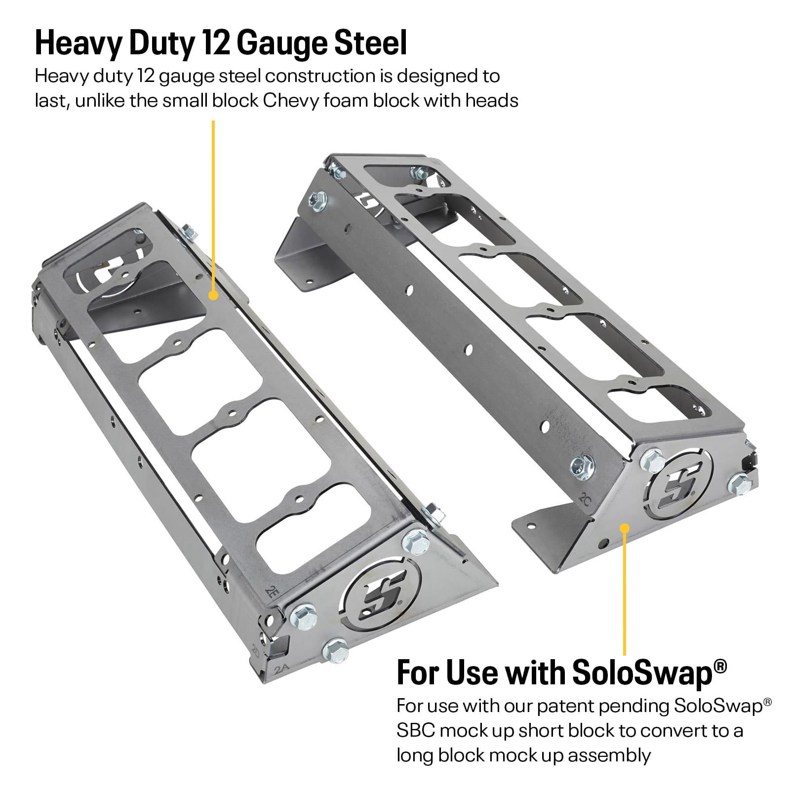 SoloSwap® Small Block Chevy Mock-Up Engine Swap Cylinder Heads