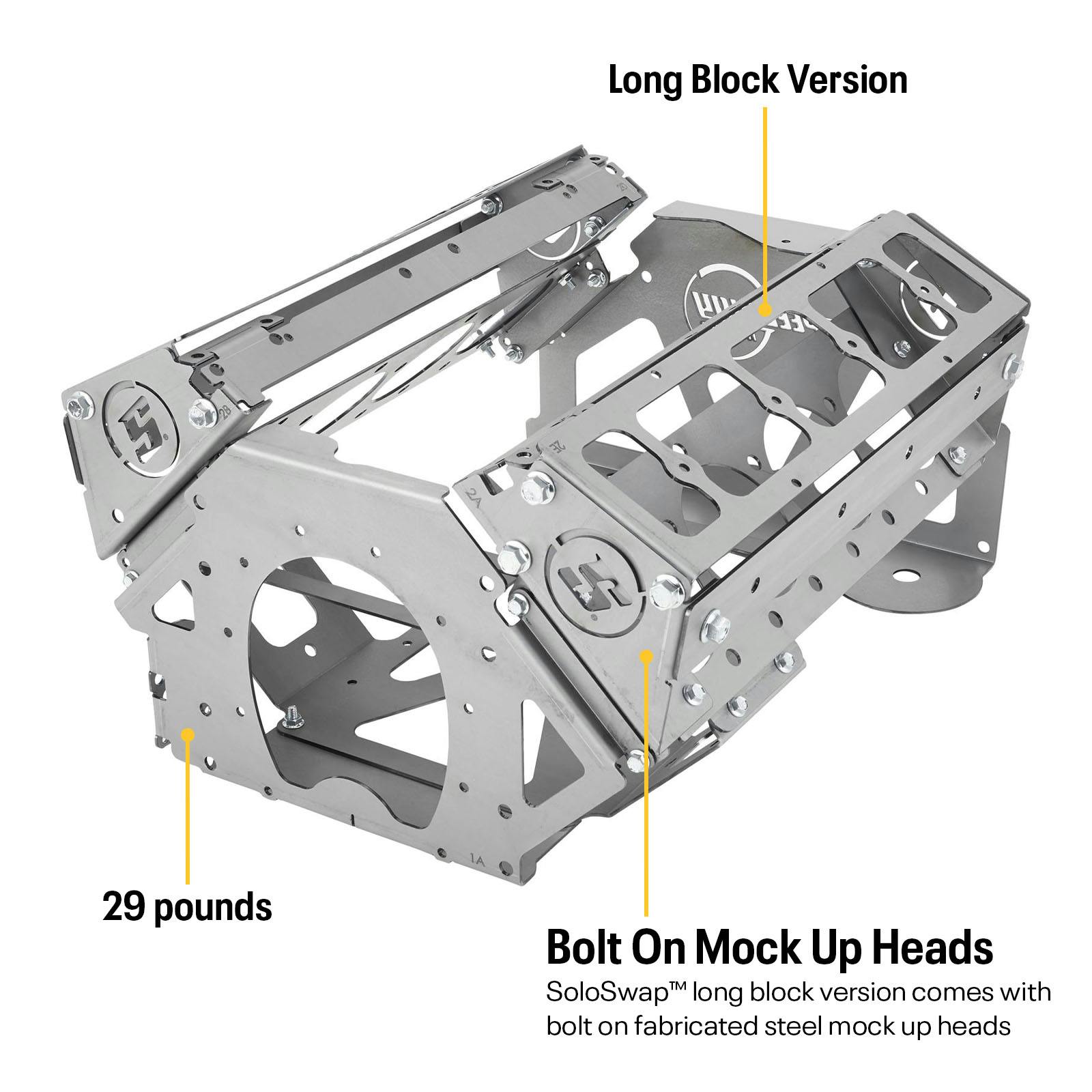 SoloSwap® Small Block Chevy Mock Up Engine Swap Dummy Block Kits