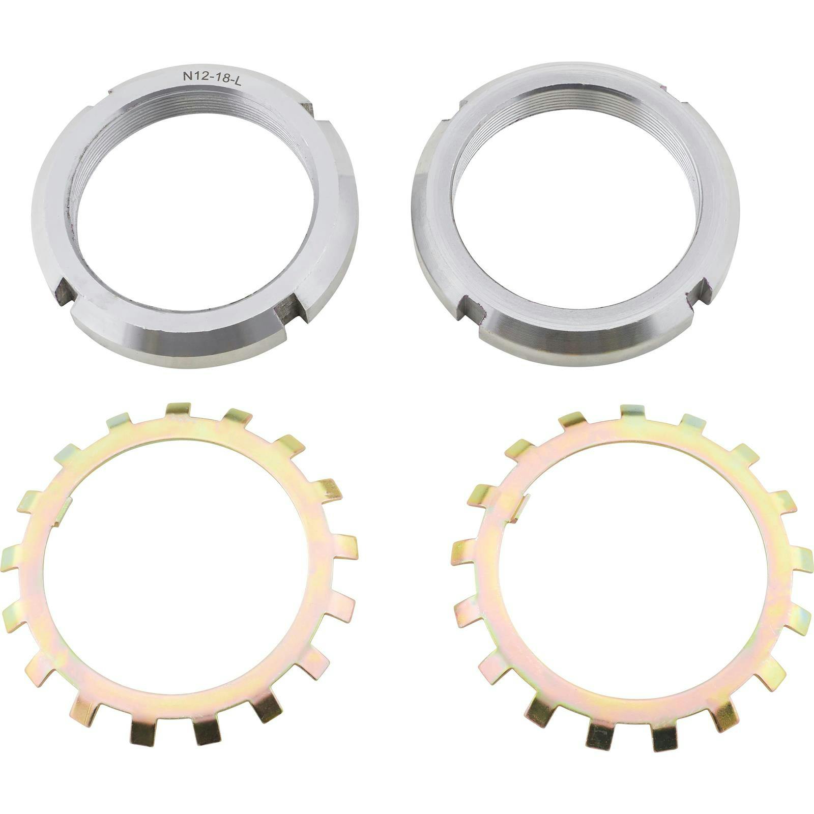 Grand National Hub Spanner Nuts w/Retaining Lock Set, Size 12