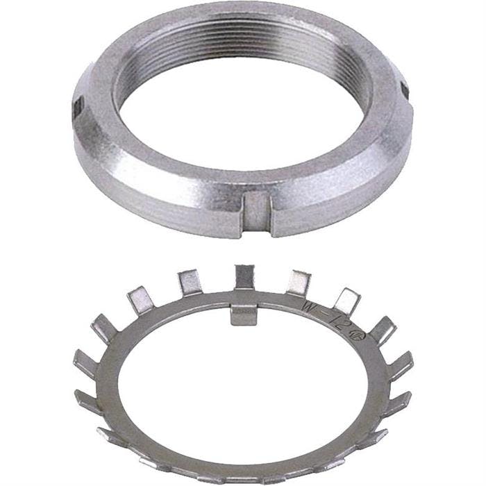 Grand National Hub Spanner Nuts w/Retaining Lock Set, Size 12, RH