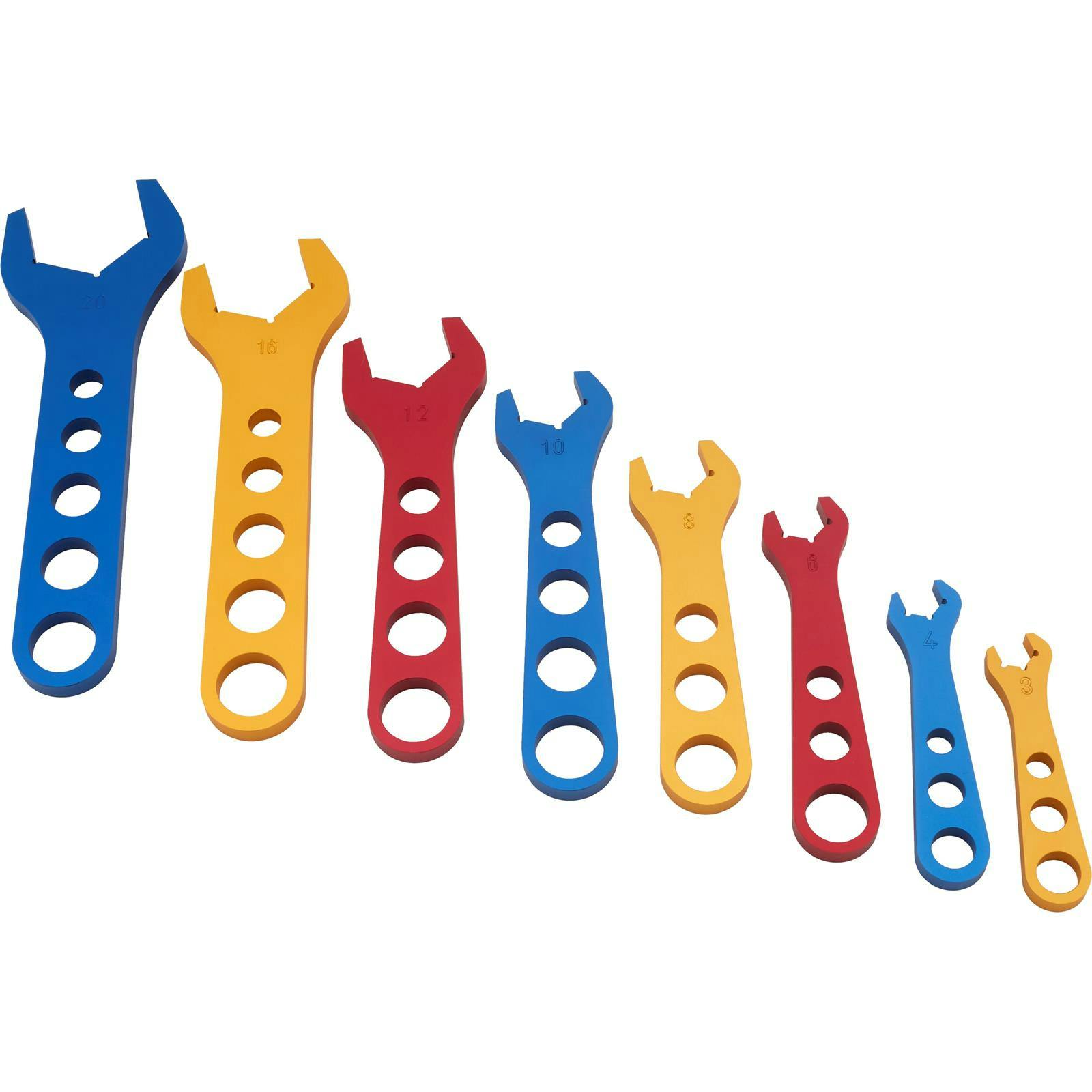 Speedway Aluminum AN Fitting Wrench Set, 8-Piece