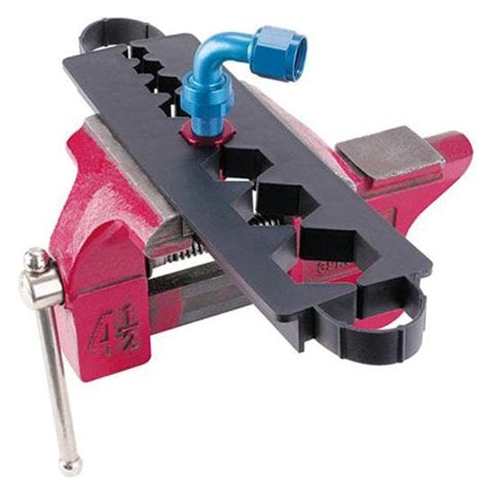 Speedway Bench Vise AN Fitting Holding Fixture