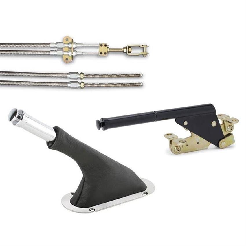 Lokar XEHB-7000F Floor Mount Hand Emergency Brake/Cable Kit,Black