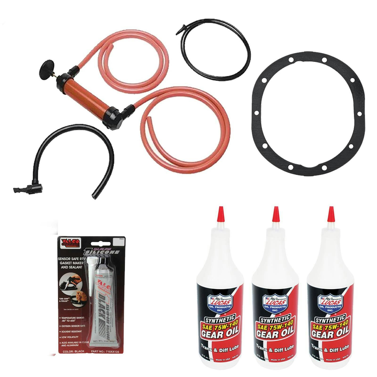 Lucas Oil 10121 SAE 75W140 Racing Gear Oil Change Kit,Ford 9 Inch