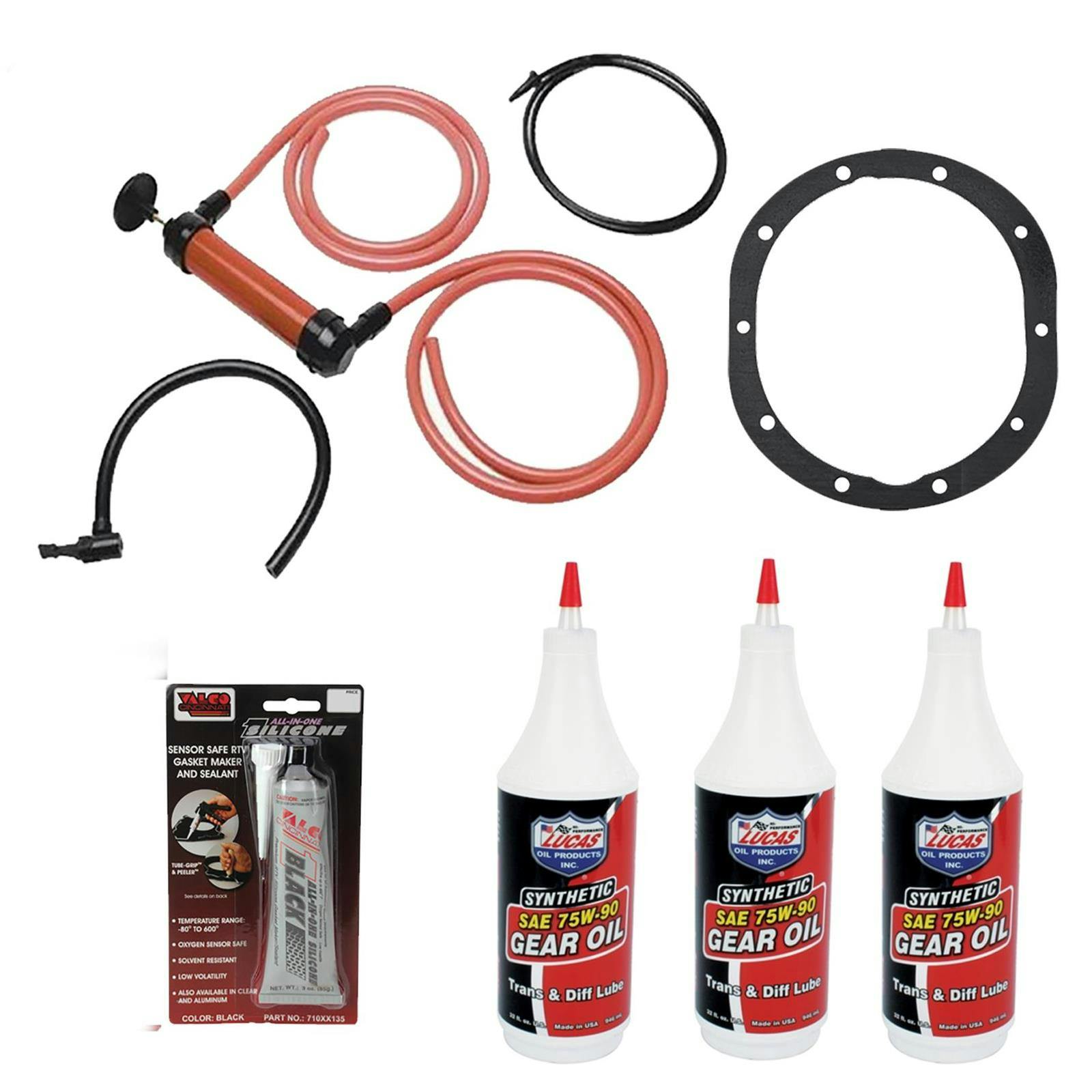Lucas Oil 10047 SAE 75W90 Racing Gear Oil Change Kit, Ford 9 Inch