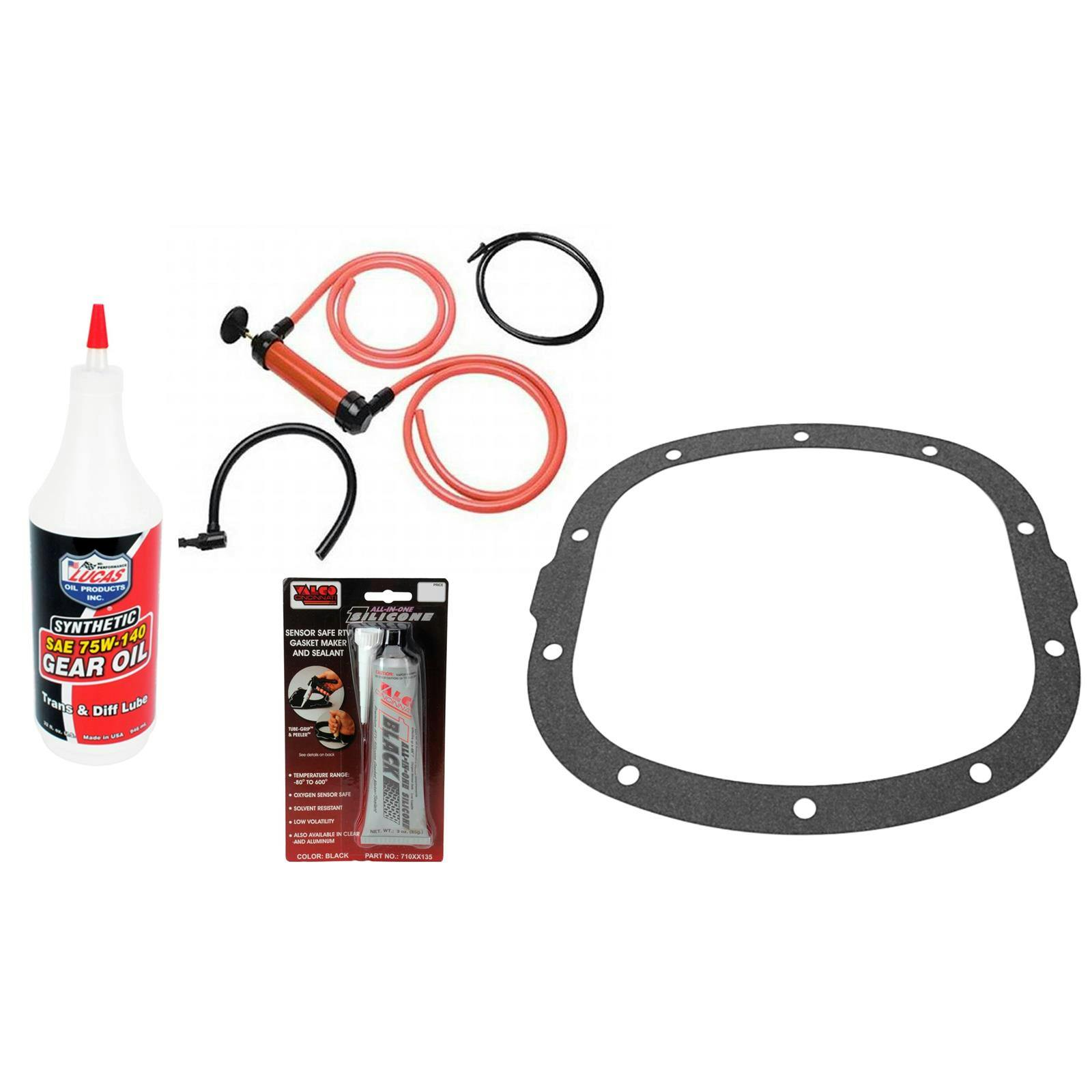 Lucas Oil 10121 SAE 75W140 Gear Oil Change Kit, 7.5 Inch 10-Bolt