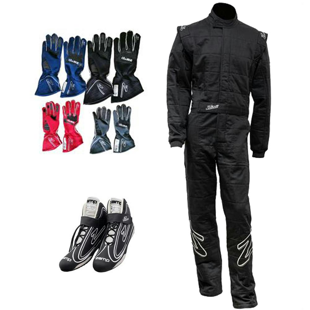 Zamp ZR-30 Triple-Layer One-Piece Racing Suit Combo, Black
