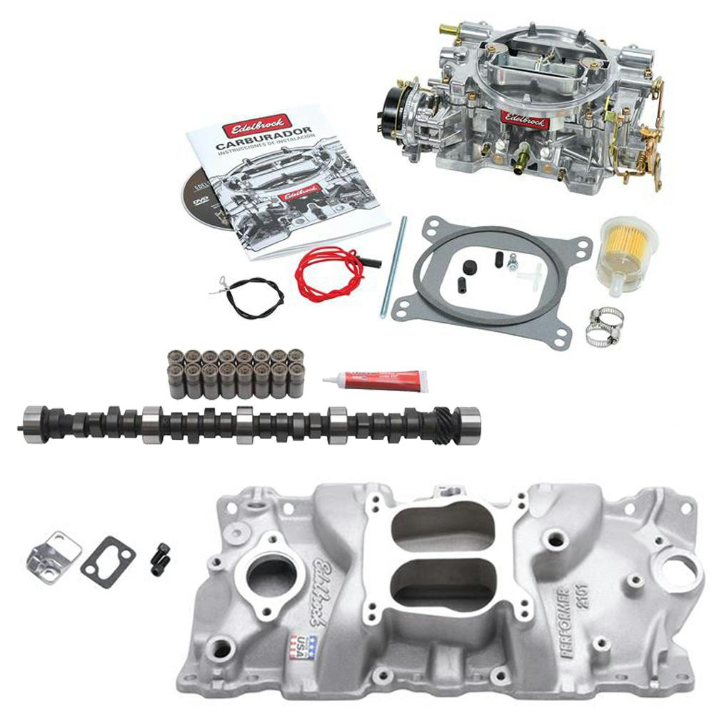 Edelbrock 1406 600 CFM Performer Power Package, Small Block Chevy