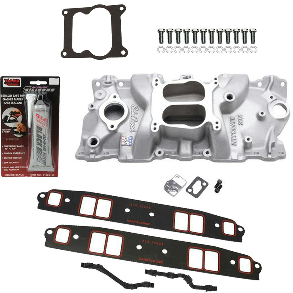 Edelbrock 2101 Performer Intake Manifold Install Kit, Quadrajet
