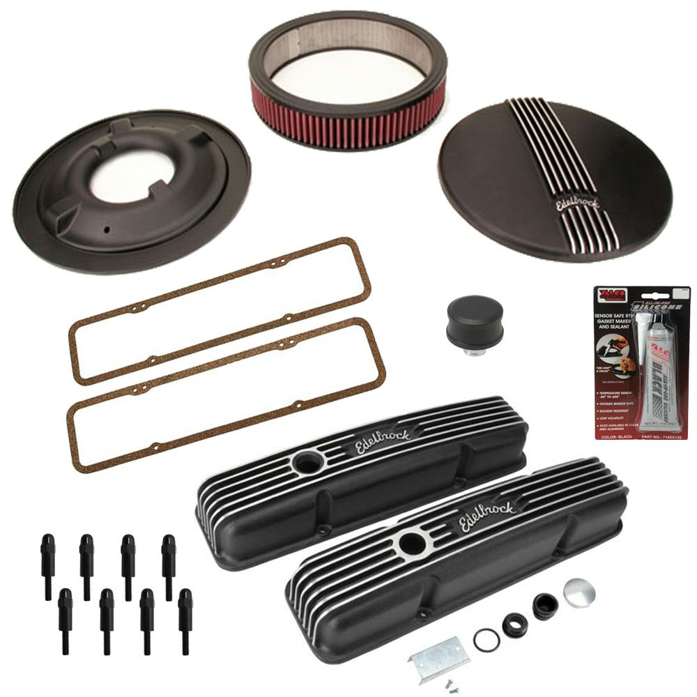 Edelbrock Classic Small Block Chevy Dress Kit, 41443/41173/42133