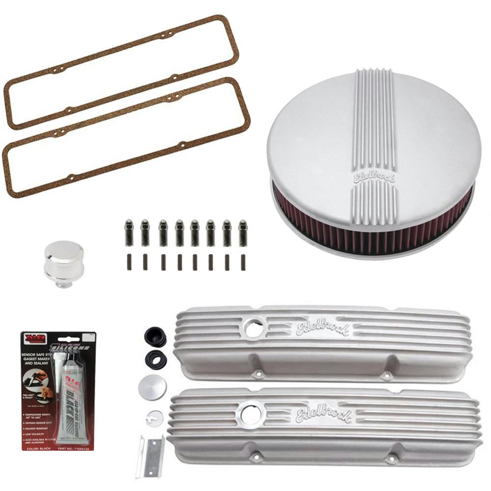 Edelbrock Classic Small Block Chevy Dress Kit, 41449/41179/4213