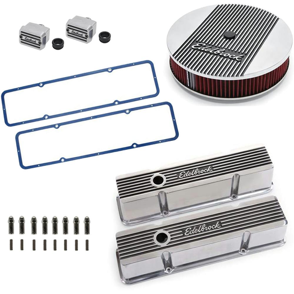 Edelbrock Elite Small Block Chevy Dress-Up Kit, 4263/4266/4204
