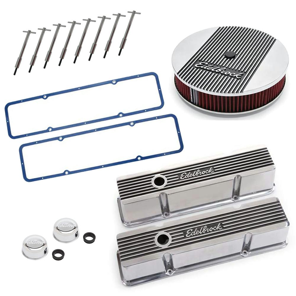 Edelbrock Elite Small Block Chevy Dress-Up Kit, 4263/4266/4405