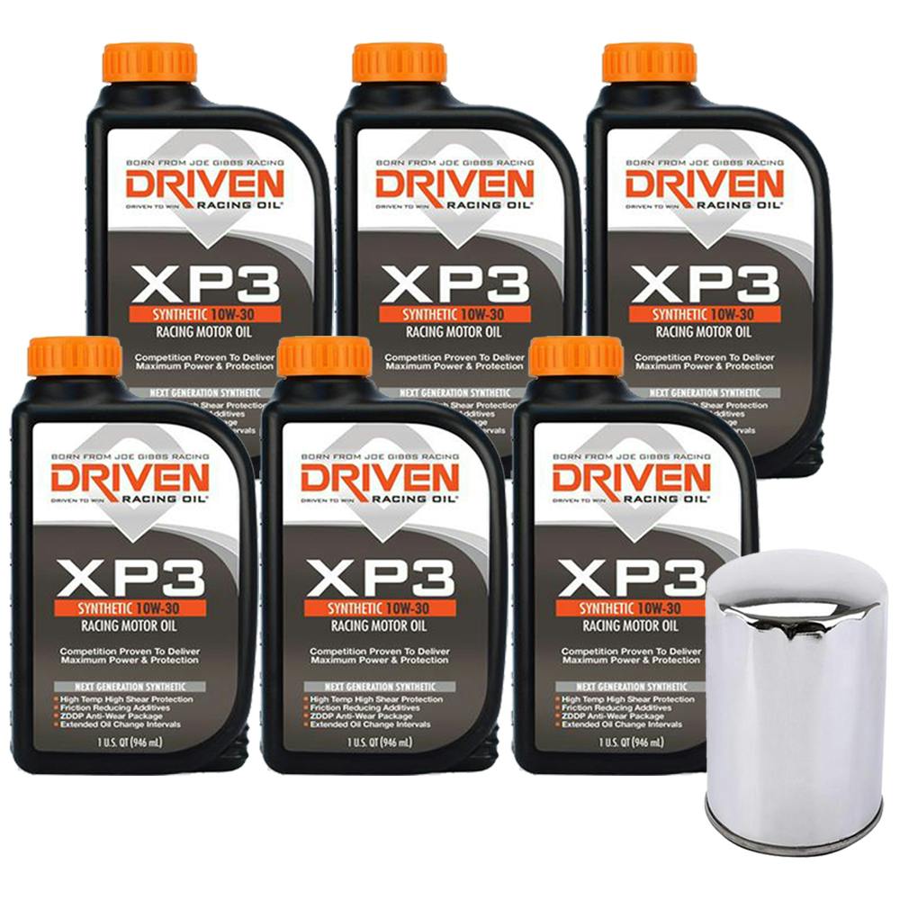 Driven 00306 XP3 Synth. 10W30/Chrome Chevy Filter Oil Change Kit