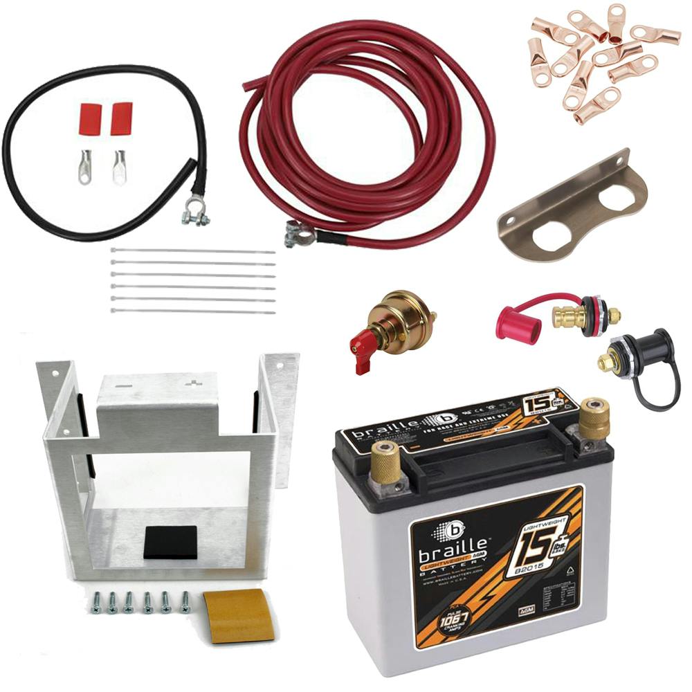 Braille B2015 AGM 425 CCA Lightweight Battery Master Install Kit